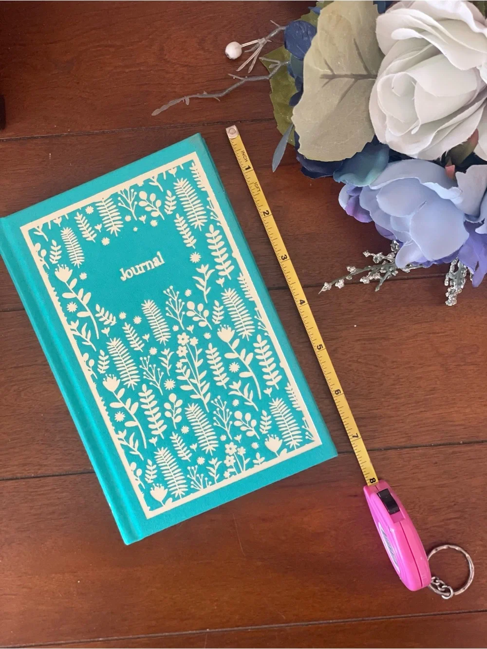 New Cloth Covered Teal Journal with Gold Foil-Stamped Foliage